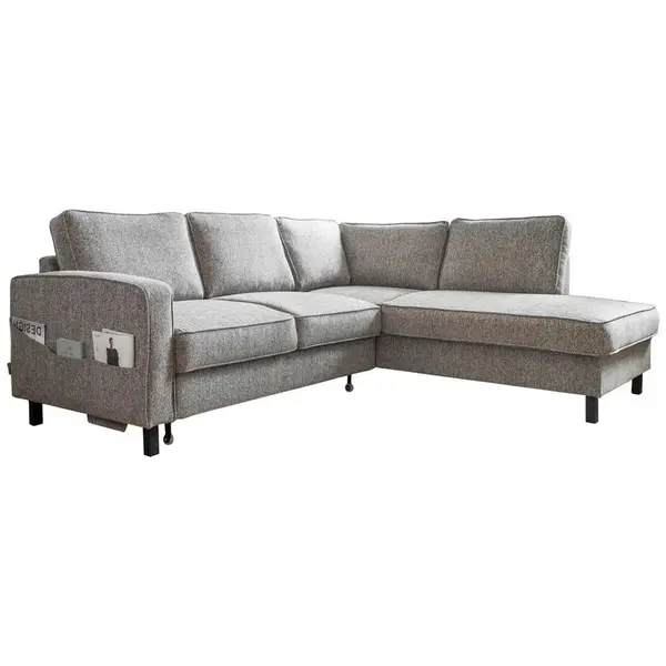 MID.YOU ROHOVÁ SEDAČKA, textil, šedá