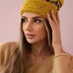Kesi Dámská čepice Kira K374 hořčicová+černá