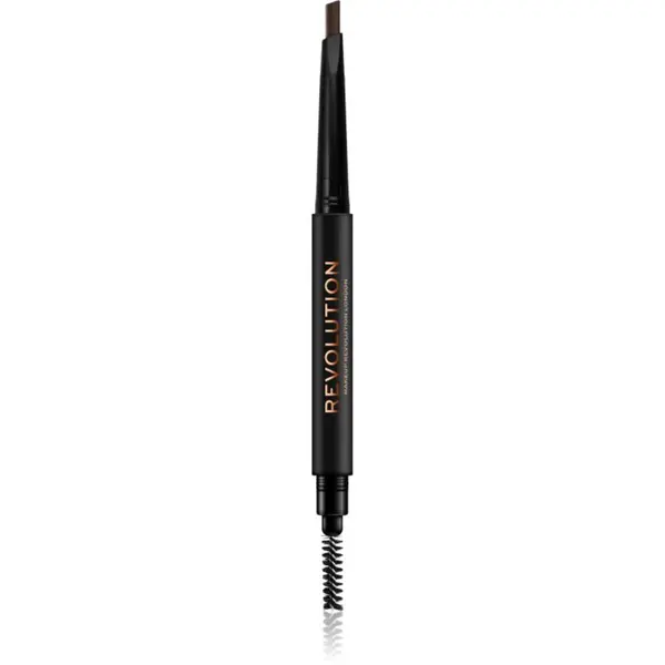 Revolution Duo Brow Definer precizní tužka na obočí odstín Medium Brown 0.25 g
