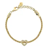 Morellato Elegantní pozlacený náramek se srdíčkem Drops SCZ1394
