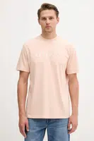 Bavlněné tričko Guess pánské, oranžová barva, s aplikací, M5YI17 I3Z14