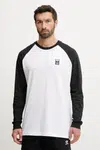 Bavlněné tričko s dlouhým rukávem adidas Originals Graphic Lo Tee pánské, bílá barva, JW0164