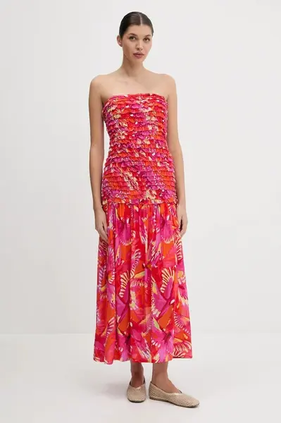 Šaty Farm Rio červená barva, midi, 336592