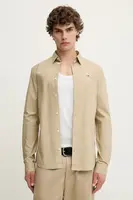 Košile Tommy Jeans pánská, tmavomodrá barva, slim, s klasickým límcem, DM0DM04405