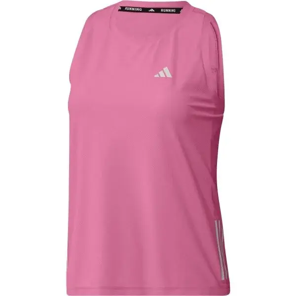 adidas OWN THE RUN TANK TOP Dámské běžecké tílko, růžová, velikost