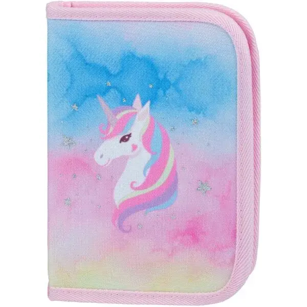 BAAGL CLASSIC CASE RAINBOW UNICORN Školský peračník, ružová, veľkosť