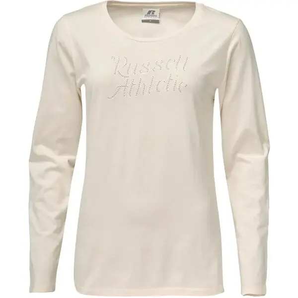 Russell Athletic LS CREW T-SHIRT Dámske tričko, béžová, veľkosť