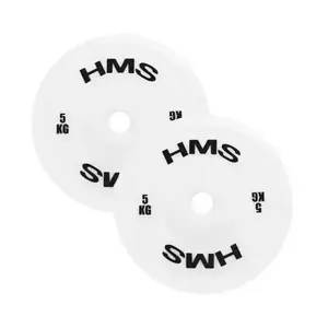 HMS TPP05 Sada olympijských kotoučů, bílá, velikost 5 KG