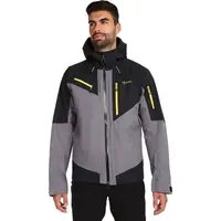 KILPI HASTAR Pánská nepromokavá outdoorová bunda, šedá, velikost