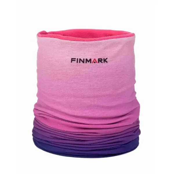 Finmark MULTIFUNCTIONAL SCARF WITH FLEECE Multifunkční šátek, růžová, velikost