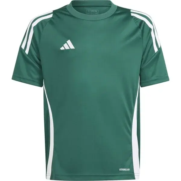 adidas TIRO24 JERSEY Y Chlapecký fotbalový dres, tmavě zelená, velikost