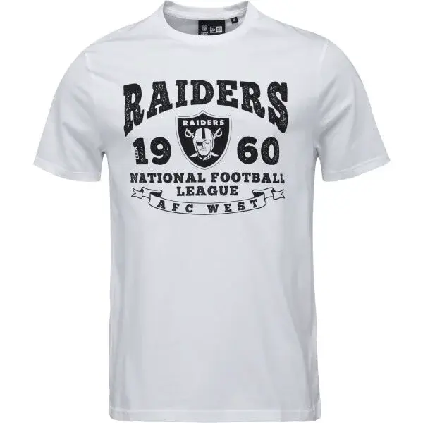 New Era LAS VEGAS RAIDERS NFL STACK ARCH Pánské triko, bílá, velikost