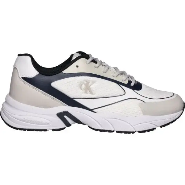 Calvin Klein RETRO TENNIS LOW KNIT MIX Pánská volnočasová obuv, béžová, velikost