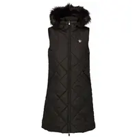 Willard DAGNA Dámská dlouhá prošívaná vesta, černá, velikost XXL