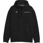 Puma BMW M MOTORSPORT ESSENTIALS+ FZ HOODED JACKET FL Pánská bunda, černá, velikost