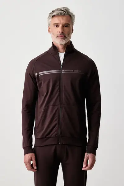 BOSS  mikina na zips pánska bavlnená Authentic Jacket Z