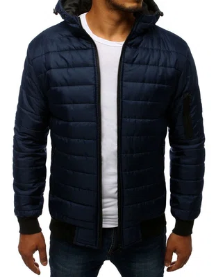 Pánská bunda prošívaná bomber jacket tmavě modrá Dstreet