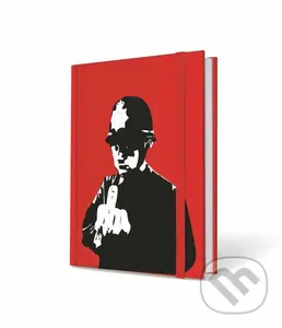 Banksy notebook policajt červený 9x14cm