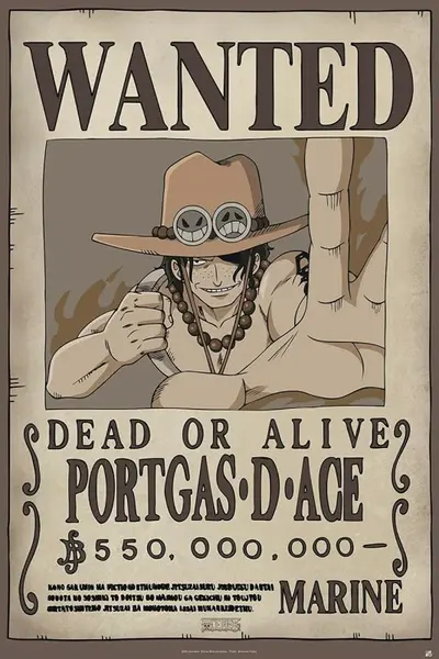Plakát One Piece - Wanted Ace