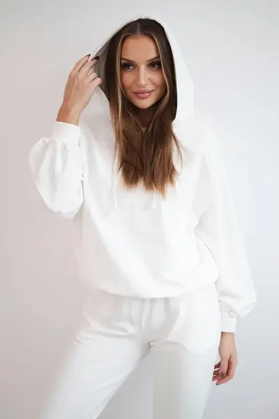 Sada mikiny s kapucí ecru