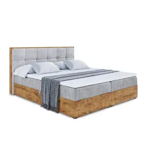 ALTDECOR AMERICKÁ postel s matrací H3 a roštem – LOLLI7 – 160x200 – tmavě šedá