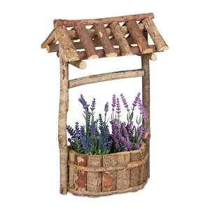 Relaxdays STUDNA Přírodní dřevo 43 cm