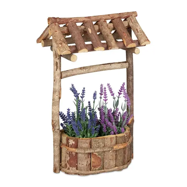Relaxdays STUDNA Přírodní dřevo 43 cm
