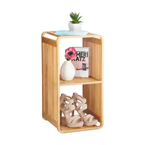 Relaxdays REGÁL Přírodní bambus 3-patrový 64,7x33x33 cm