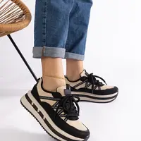 Gemre Black-beige women's sneakers Renetta