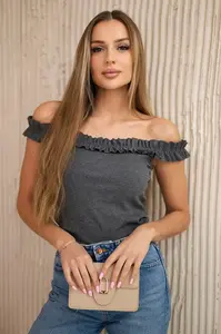 Halenka bez ramen s volány z grafitu