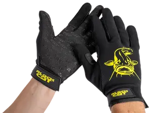 Black cat rukavice cat gripper gloves - xl