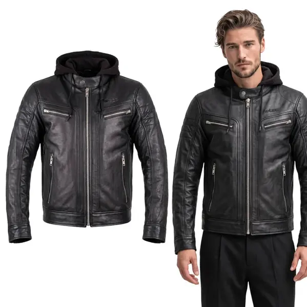 Kožená moto bunda W-TEC Murayo černá M