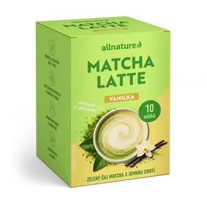 Allnature Matcha latte vanilka 10x17 g