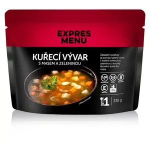 EXPRES MENU Kurací vývar s mäsom a zeleninou 1 porcia