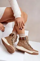 Kožené Dámské Zateplené Kotníkové Boty Lee Cooper  Béžové