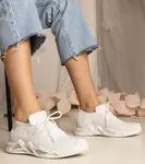 Gemre White women's sneakers with sock-like upper Miyana