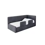 ALTDECOR JEDNOLŮŽKOVÁ POSTEL pro mládež s úložným prostorem, vlevo - NORY 80x200 tmavě šedá