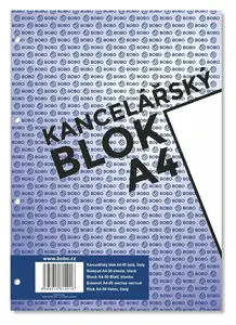 Kancelářský blok A4, čistý, 50 listů (poškozené)