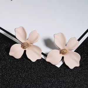 Flower Alloy Stud Earrings