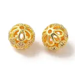 Rack Plating Brass Pave Cubic Zirconia Beads