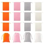 20Pcs 4 Colors Flocking Drawstring Bags