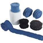 6Pcs 6 Colors Denim Fabric Ribbon