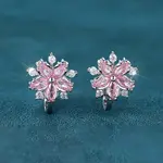 Brass Micro Pave Cubic Zirconia Clip-on Earrings