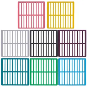 8Pcs 8 Colors Square Acrylic Template Ruler