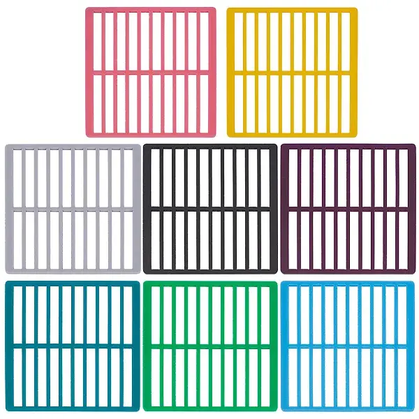 8Pcs 8 Colors Square Acrylic Template Ruler