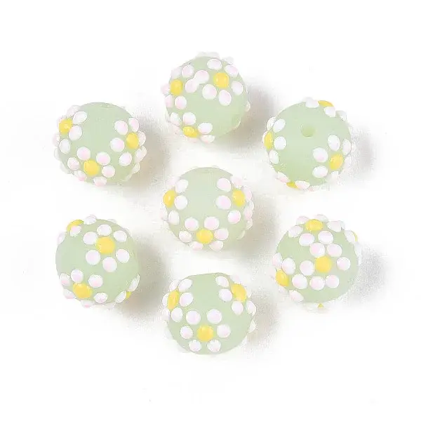 Frosted Transparent Glass Enamel Beads