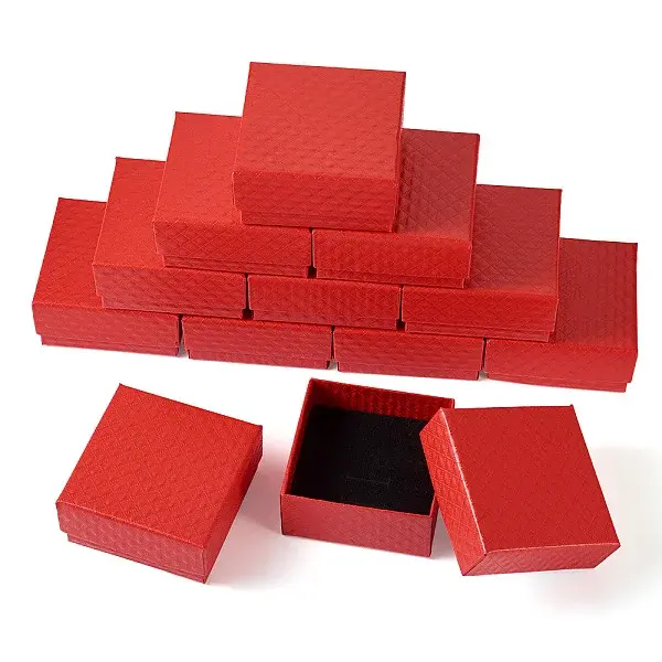 Rhombus Textured Cardboard Gift Storage Boxes