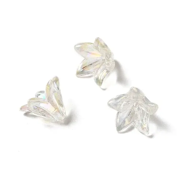 Transparent Acrylic Bead Caps