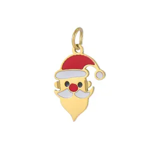 Christmas 304 Stainless Steel with Red Enamel Charms