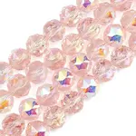 Transparent Electroplate Glass Beads Strands
